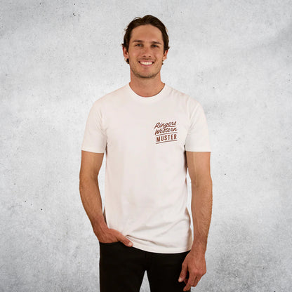 RINGERS WESTERN RINGERS OF THE SKY MENS STOCK FIT T-SHIRT - WHITE