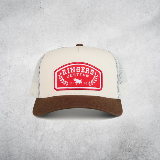 RINGERS WESTERN WHEATBELT TRUCKER - OFF WHITE / CHOCOLATE