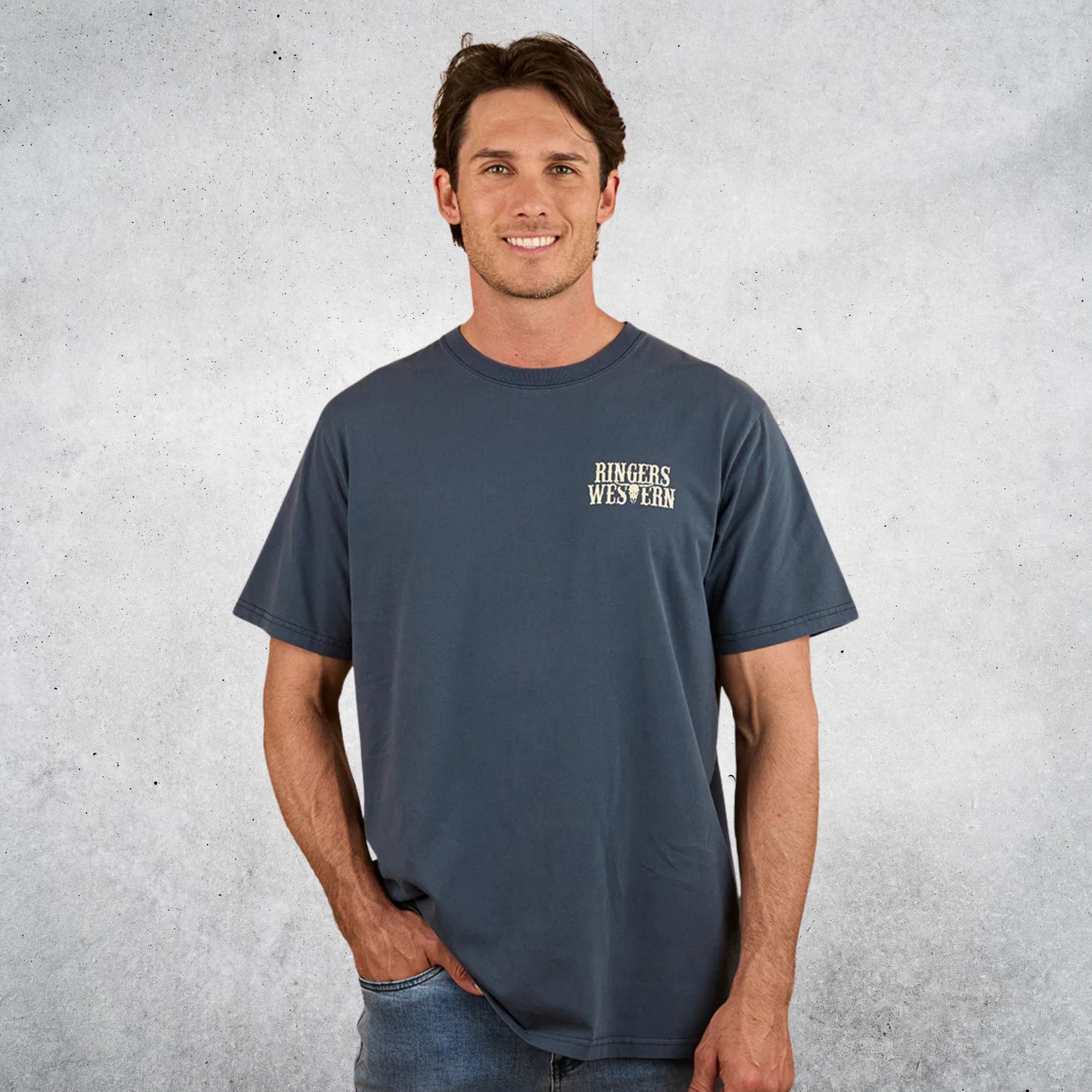 Poster Mens Loose Fit T-Shirt -  Washed Navy