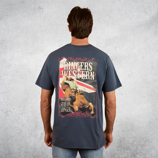 Poster Mens Loose Fit T-Shirt -  Washed Navy