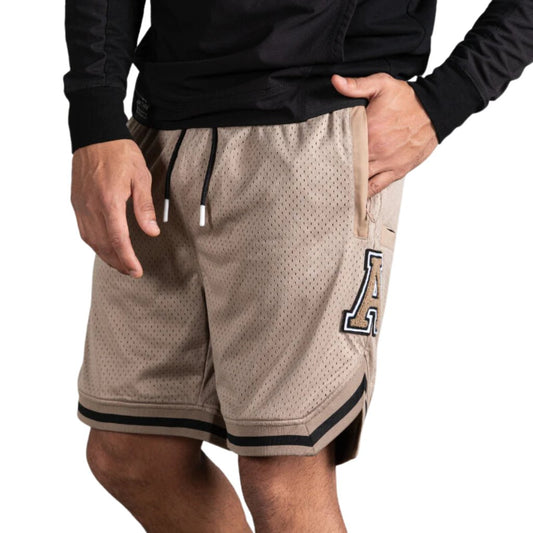 ANTHEM BASKETBALL SHORTS - KHAKI - The Work Pit