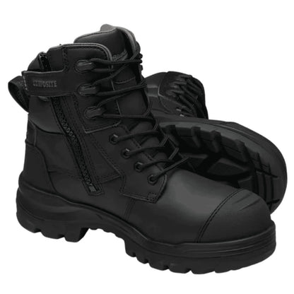 BLUNDSTONE #8561 ROTOFLEX 6in UNISEX TPU ZIPSIDE BOOTS BLACK - The Work Pit