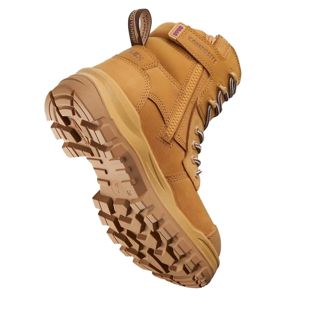 BLUNDSTONE ROTOFLEX 6in WOMENS TPU ZIPSIDE BOOTS WHEAT – The Work Pit