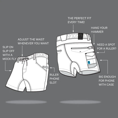 FORM - FB3 | Elastic Work Shorts | Navy