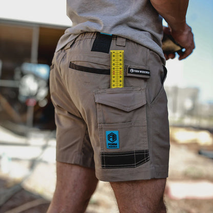 FORM - FB3 | Elastic Work Shorts | Khaki