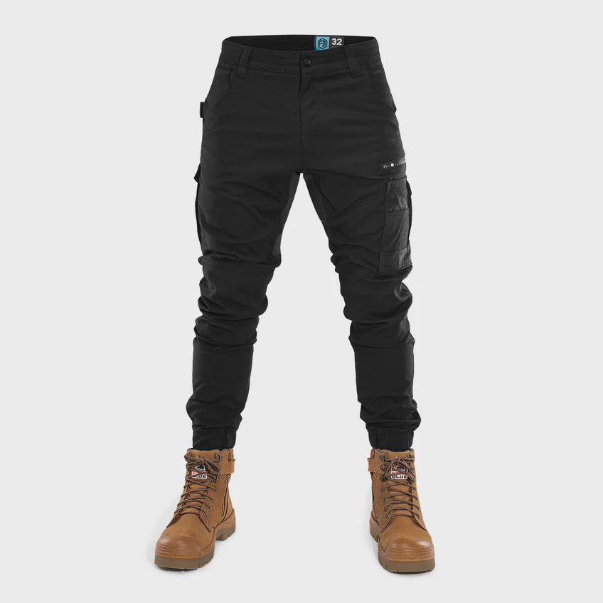 FORM | FB1 CUFFED WORK PANTS - BLACK