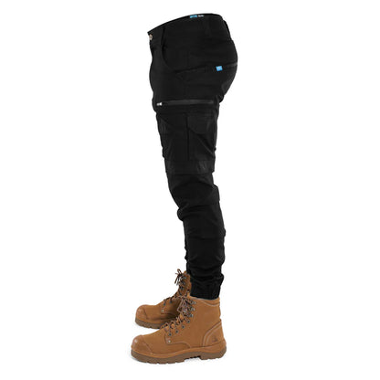 FORM | FB1 CUFFED WORK PANTS - BLACK