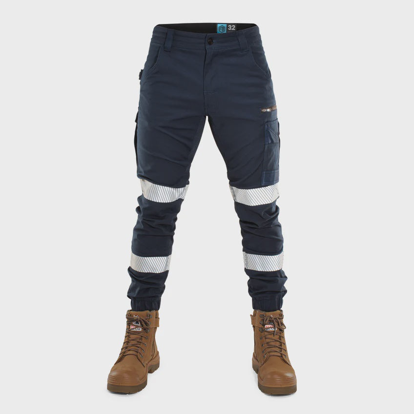 FORM | FB1 REFLECTIVE  CUFFED WORK PANTS - NAVY
