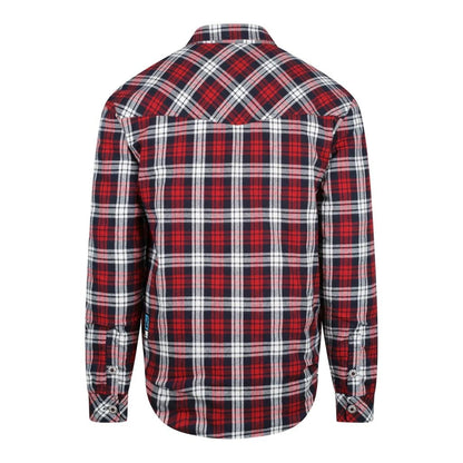 FORM WORKWEAR QUILTED CHECK FLANNEL SHIRT RED - The Work Pit