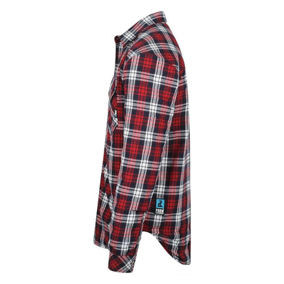 FORM WORKWEAR QUILTED CHECK FLANNEL SHIRT RED - The Work Pit