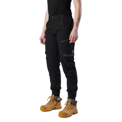 FXD WP - 8W WOMENS CUFFED WORK PANTS - BLACK - The Work Pit