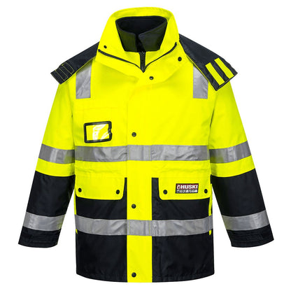 HUSKI VENTURE 4in1 DAY/NIGHT JACKET - YELLOW/NAVY - The Work Pit
