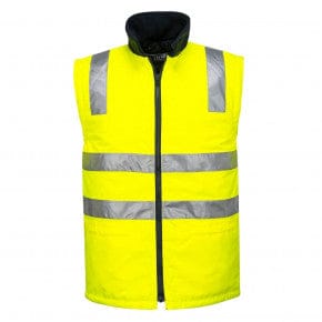 HUSKI VENTURE 4in1 DAY/NIGHT JACKET - YELLOW/NAVY - The Work Pit
