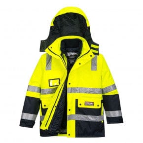 HUSKI VENTURE 4in1 DAY/NIGHT JACKET - YELLOW/NAVY - The Work Pit