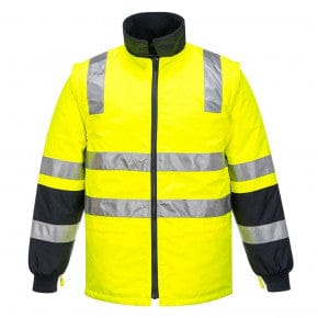 HUSKI VENTURE 4in1 DAY/NIGHT JACKET - YELLOW/NAVY - The Work Pit