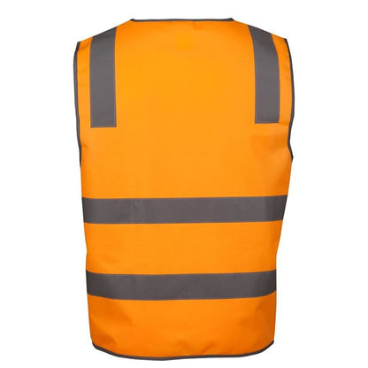 JB'S VIC RAIL (D+N) ZIP SAFETY VEST - RAIL ORANGE - The Work Pit