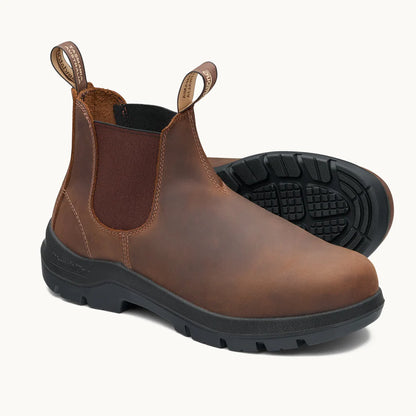 BLUNDSTONE #720 NON SAFETY- E/S V CUT -  BROWN