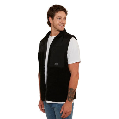 RINGERS WESTERN MENS HUME ZIP THRU VEST BLACK - The Work Pit