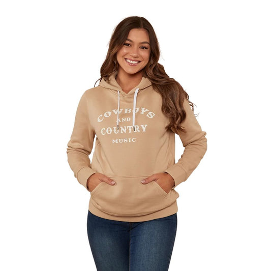 RINGERS WESTERN WOMENS MELROSE HOODIE DARK SAND - The Work Pit