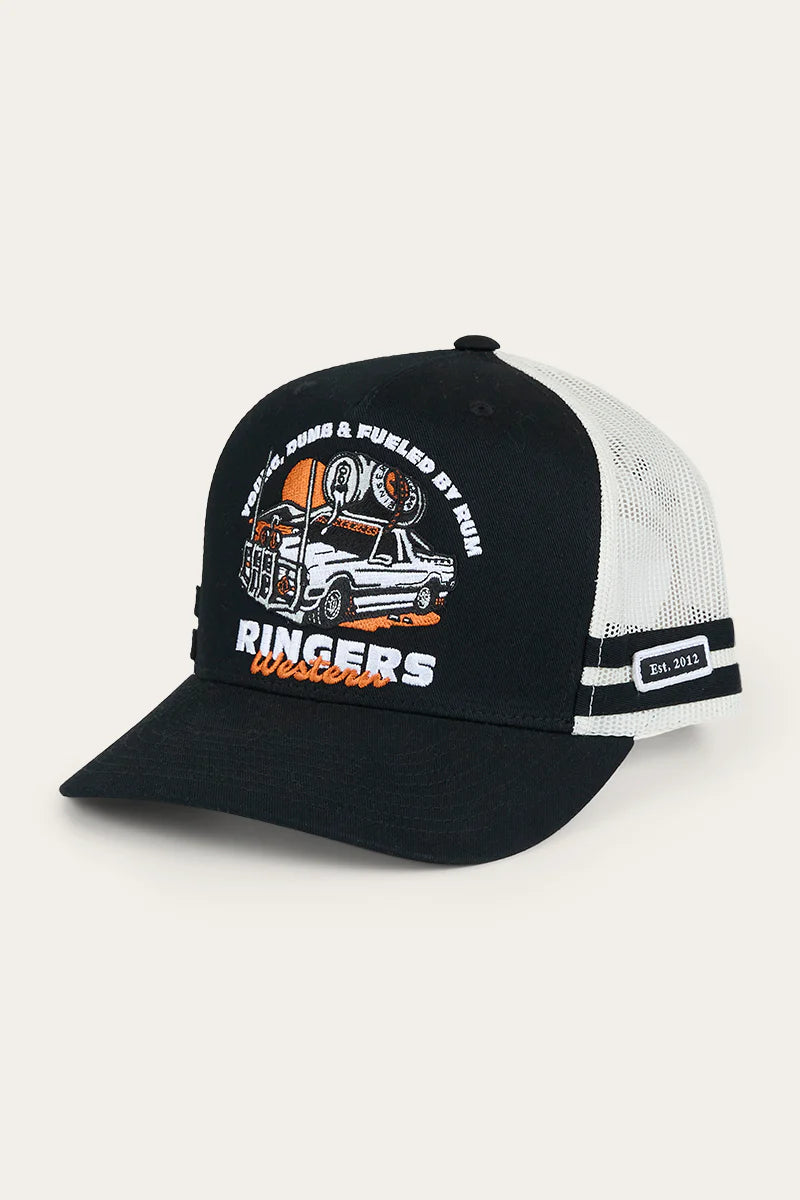 Rum Runner Outback Ute Trucker Cap -  black