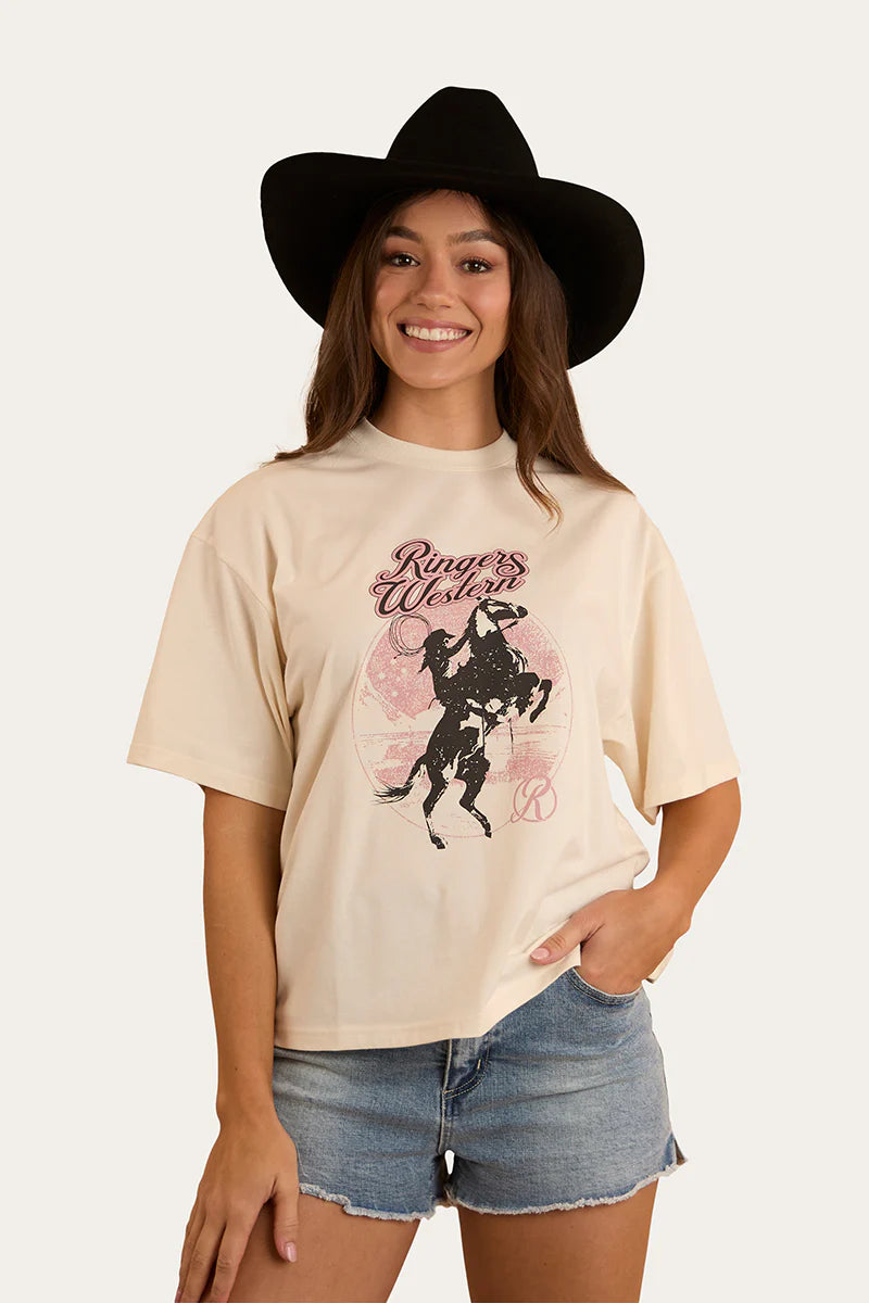 RINGERS WESTERN WOMENS WILD RIDE Oversize tee