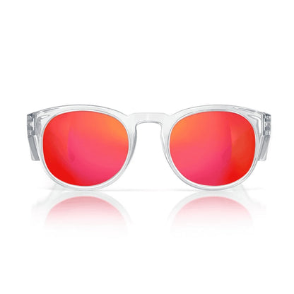 SAFESTYLE CRUISERS CLEAR FRAME/MIRROR RED POLARISED LENS - The Work Pit