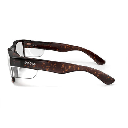 SAFESTYLE FUSIONS BROWN TORT FRAME/CLEAR UV400 - The Work Pit