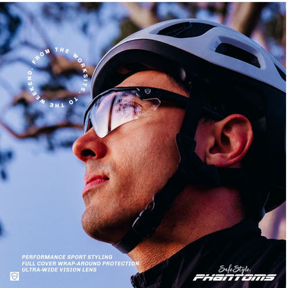 SAFESTYLE PHANTOMS MATTE BLACK FRAME CLEAR LENS - The Work Pit