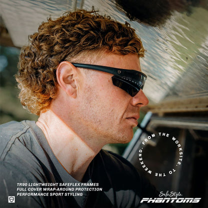 SAFESTYLE PHANTOMS MATTE BLACK FRAME POLARISED LENS - The Work Pit