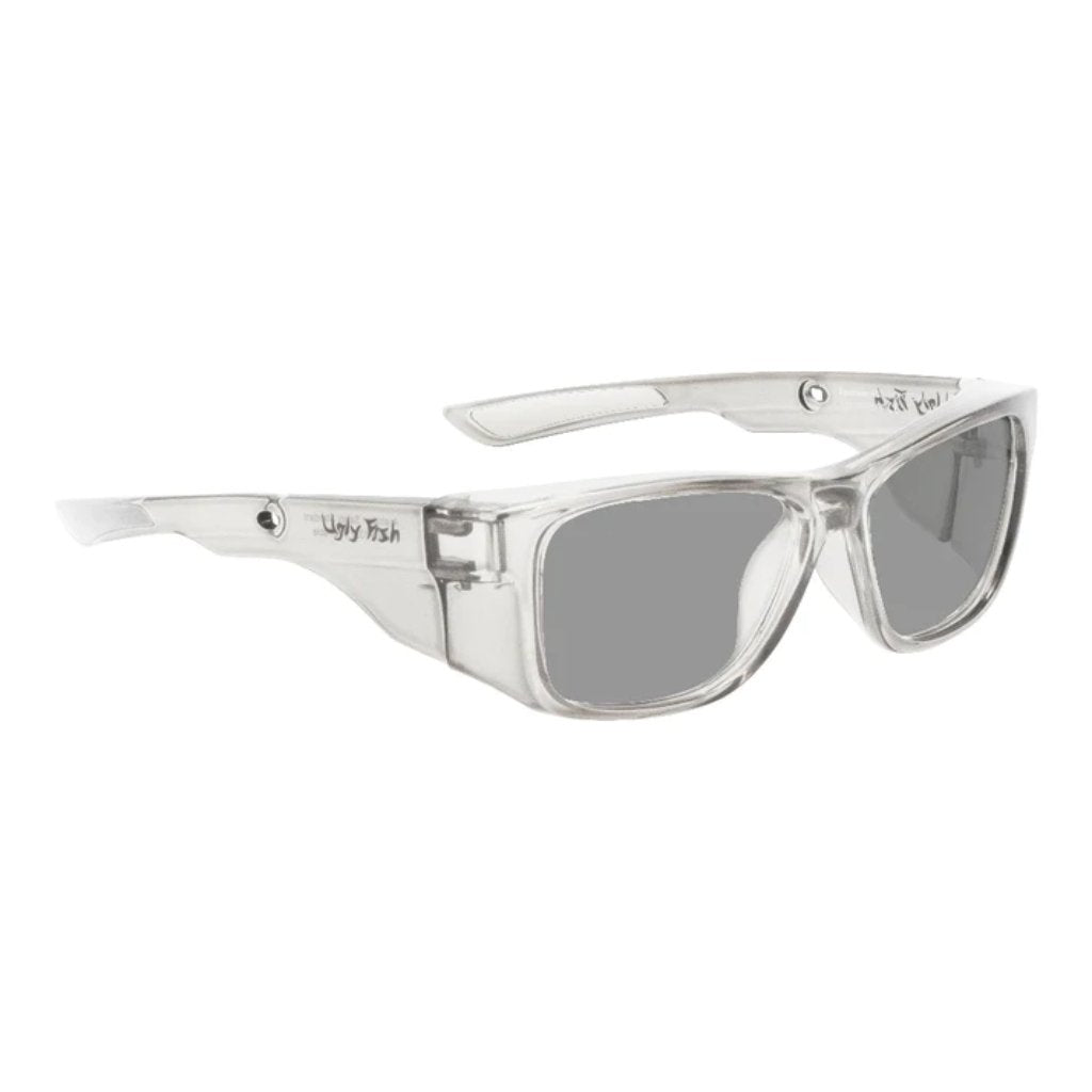 UGLY FISH - SPARKIE PHOTOCHROMIC SAFETY GLASSES RSPH545RX - CLEAR FRAME/SMOKE PHOTOCHROMIC LENS - The Work Pit