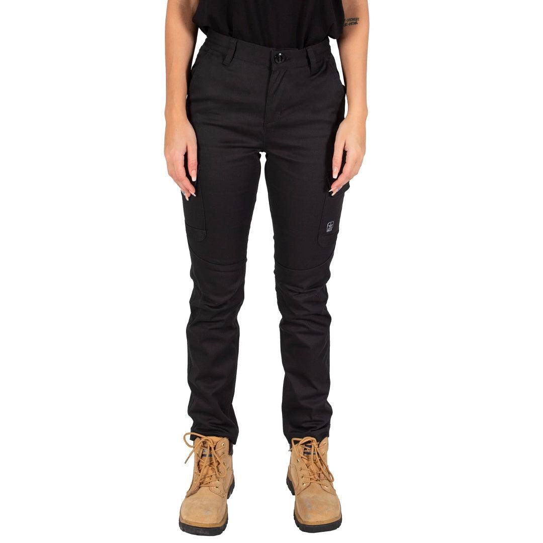 UNIT WOMENS STAPLE CARGO PANTS - BLACK - The Work Pit