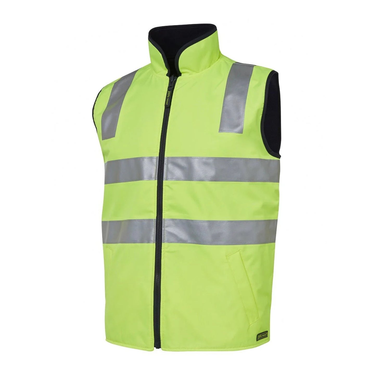 JB'S HI VIS 4602.1 (D+N) REVERSIBLE VEST - LIME/NAVY