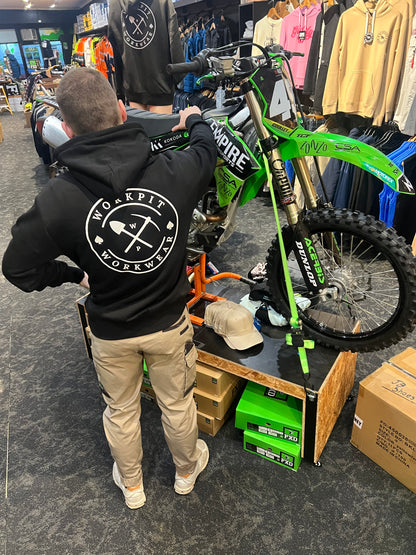 WORKPIT PICK & SHOVEL PULLOVER HOODIE - BLACK