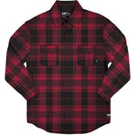 UNIT WOODFORD FLANNEL SHIRT RED - The Work Pit