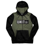 UNIT MENS FLEECE HOODIE SHELTER MILITARY - The Work Pit