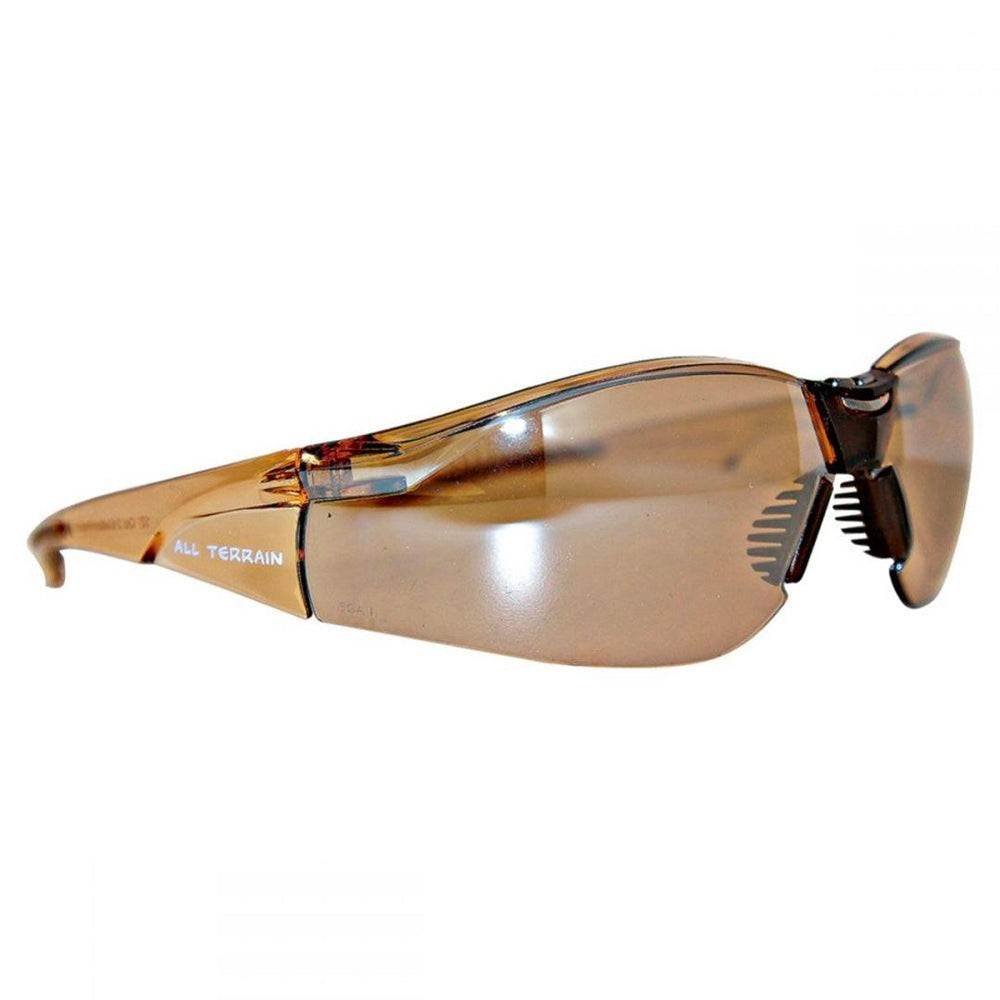 ALL TERRAIN SAFETY GLASSES - BROWN MIRROR LENS - The Work Pit