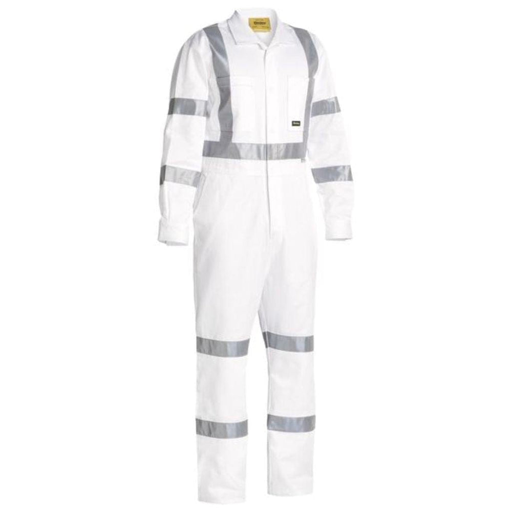 BISLEY 3M TAPED WHITE DRILL COVERALL - The Work Pit