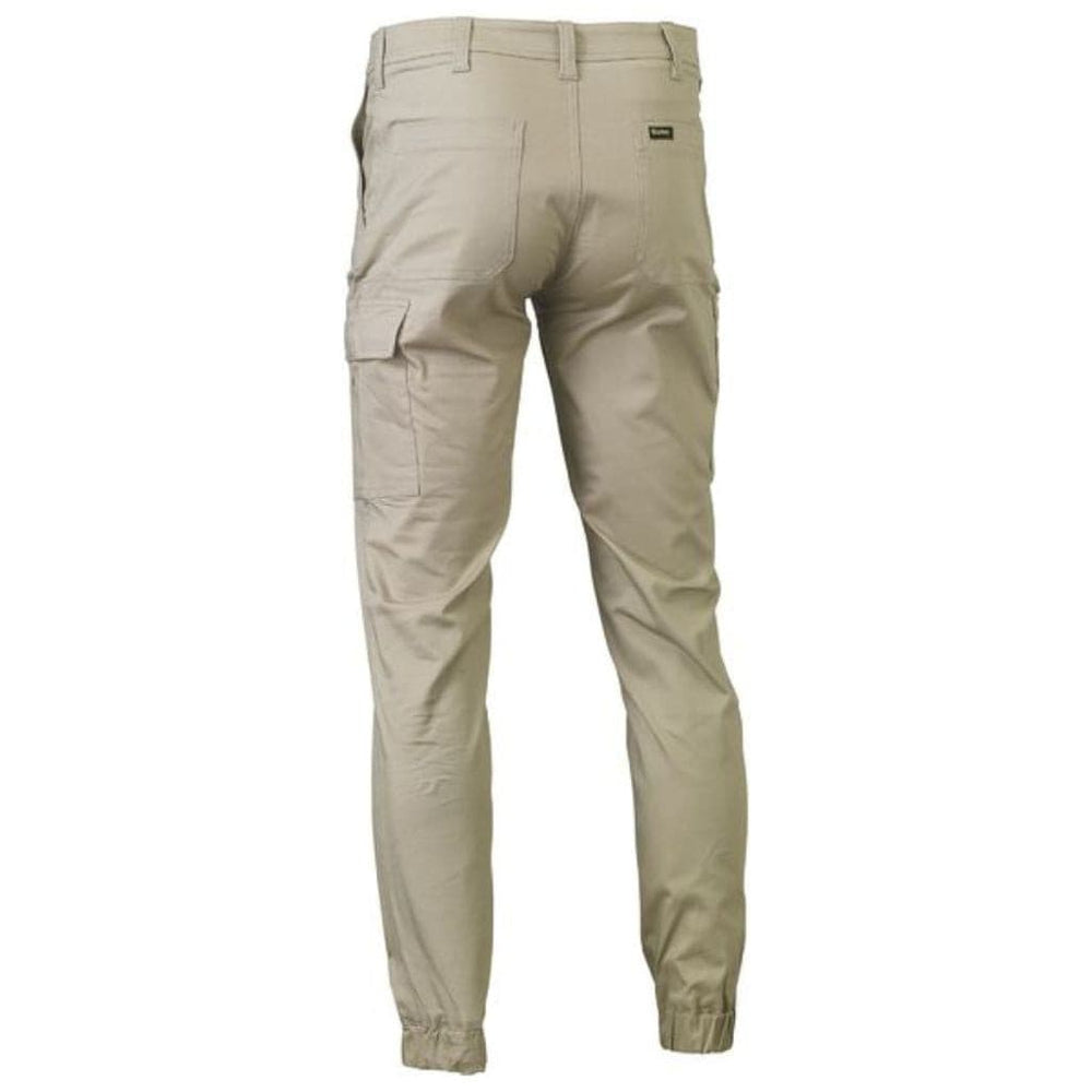 BISLEY MENS COTTON STRETCH CARGO CUFFED PANT STONE - The Work Pit