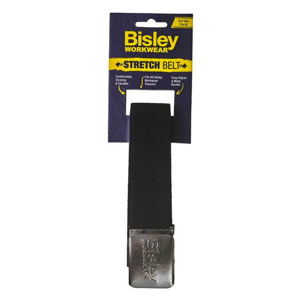 BISLEY STRETCH WEBBING BELT BLACK - The Work Pit