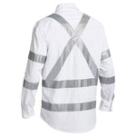 BISLEY TAPED NIGHT COTTON DRILL SHIRT WHITE - The Work Pit