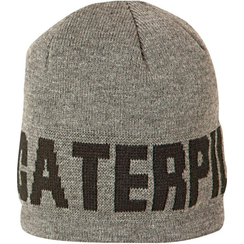 CAT BRANDED BEANIE CAP GREY - The Work Pit