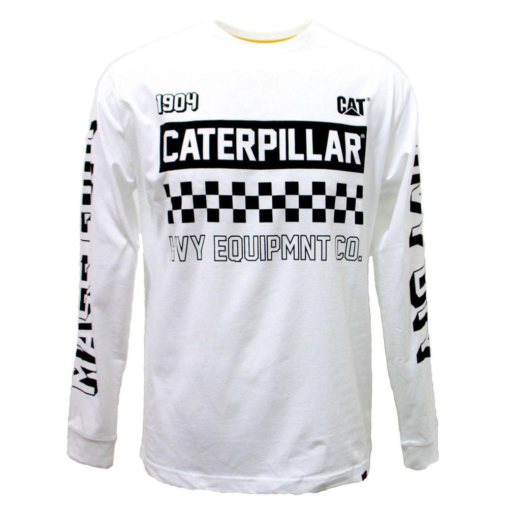 CAT LIMITED EDITION MOTO L/S TEE WHITE - The Work Pit