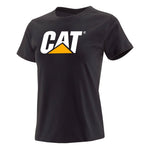CAT LOGO WOMENS SS TEE BLACK - The Work Pit