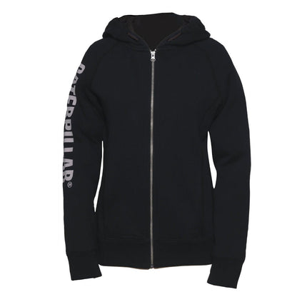 CAT ZINNIA FULL ZIP BANNER HOODIE BLACK