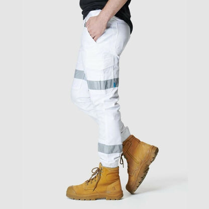 ELWD MENS REFLECTIVE CUFFED PANT - WHITE