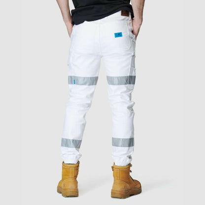 ELWD MENS REFLECTIVE CUFFED PANT - WHITE