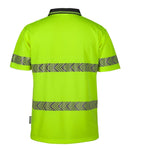 JB HI VIS W/SEGMENTED TAPE POLO LIME/NAVY - The Work Pit