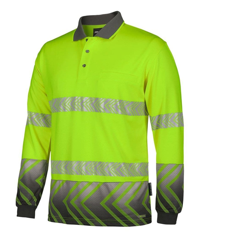 JB LS POLO W/SEG TAPE LIME/CHARCOAL - The Work Pit