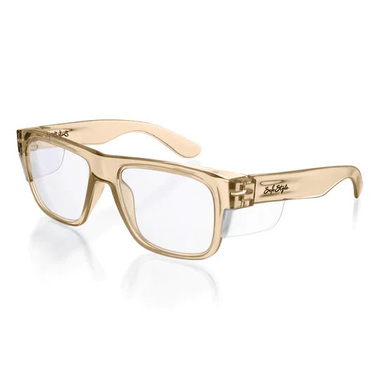 SAFESTYLE FUSIONS CHAMPAGNE FRAME/CLEAR LENS - The Work Pit