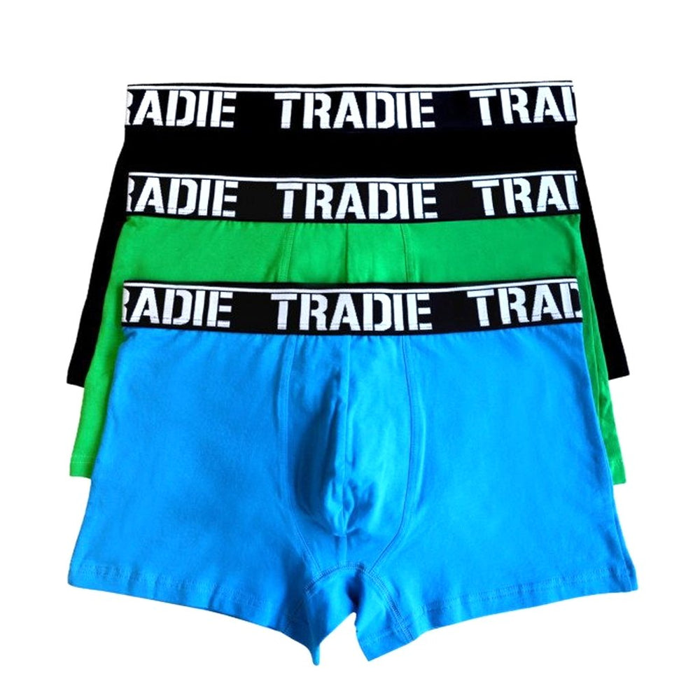 TRADIE MENS 3PK TRUNKS ASSORTED - The Work Pit